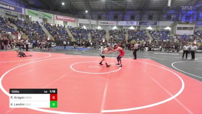 130 lbs Round Of 32 - Randy Aragon, Crowley County vs Kasen Landini, Colorado Outlaws