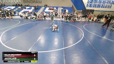 65-72 lbs Round 2 - Jaxton Lamb, Cougars Wrestling Club vs Nolan Broadbent, Olympus-Skyline