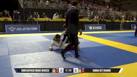 Samar Jeet Sharma vs Kron Matheus Cidade Menezes 2025 Pan Kids Jiu-Jitsu IBJJF Championship