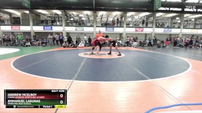 137-152 lbs Cons. Round 3 - Andrew McElroy, Young Warrior Wrestling Academ vs Emmanuel Lagunas, Wheeling High School