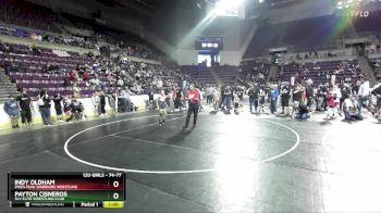 74-77 lbs 5th Place Match - Payton Cisneros, SLV Elite Wrestling Club vs Indy Oldham, Pikes Peak Warriors Wrestling