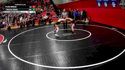 139 lbs Champ. Round 1 - Rocco Zugai, Yough Hs vs Tyler Bridge, Somerset Area Hs