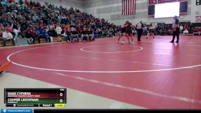 170 lbs Quarterfinal - Gage Cyphers, Fairmont-Martin County West vs Cooper Leichtnam, Faribault