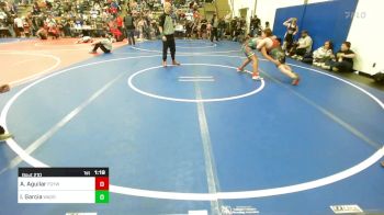 110-120 lbs Quarterfinal - Alek Aguilar, Fort Gibson Youth Wrestling vs Ivan Garcia, Wagoner Takedown Club