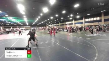 130 lbs Quarterfinal - Thomas Zubia, Rough House vs Tayden Creek /Pellum, Bagszn