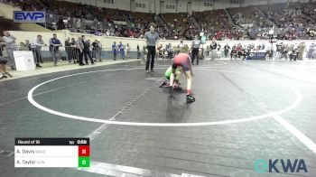 49 lbs Round Of 16 - Aksel Davis, Wagoner Takedown Club vs Ayden Taylor, Clinton Youth Wrestling
