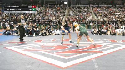 5A 157 lbs 1st Place Match - Zachary Cotter, East Lincoln High School vs Kavan Wilson, Smoky Mountain High School