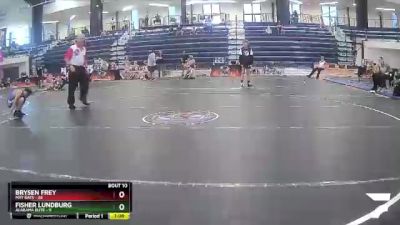 80 lbs Finals (8 Team) - Brysen Frey, Mat Rats vs Fisher Lundburg, Alabama Elite