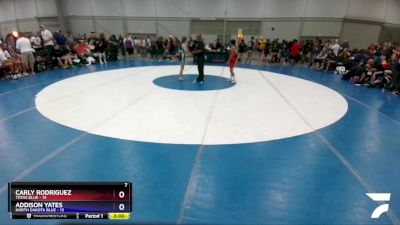 106 lbs 2nd Wrestleback (16 Team) - Carly Rodriguez, Texas Blue vs Addison Yates, North Dakota Blue