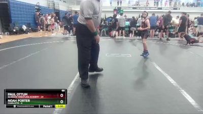 68 lbs Round 5 (8 Team) - Paul Ottum, Glasgow Wrestling Academy vs Noah Porter, Charlotte