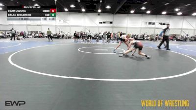 110 lbs Consi Of 4 - BEAU DELONG, Team Wisconsin 12U vs Calan Childress, Team Dash 12U