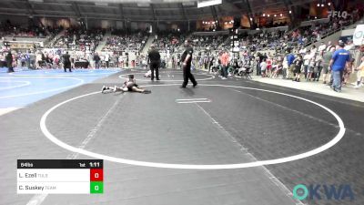 64 lbs Round Of 16 - Levi Ezell, Tulsa North Mabee Stampede vs Connor Suskey, Team Tulsa Wrestling Club