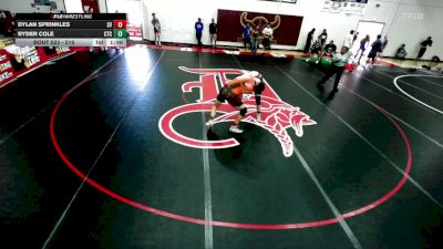 215 lbs Round 1 - Ryder Cole, Costa Training Center vs Dylan Sprinkles, Simi Valley