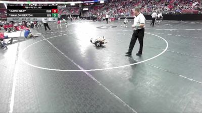 D1-113 lbs Cons. Round 2 - Gavin Seay, Franklin vs Waylon Deaton, River Falls