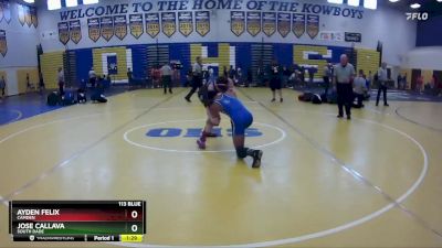 113 Blue Quarterfinal - Jose Callava, South Dade vs Ayden Felix, Camden