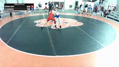 92 lbs Cons. Round 3 - Stone Jude, Martin County Cardinals Wrestling Club vs K Johnson, Ohio Crazy Goats Wrestling