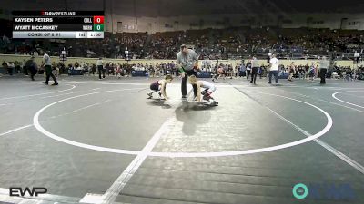 55 lbs Consi Of 8 #1 - Kaysen Peters, Collinsville Cardinal Youth Wrestling vs Wyatt McCaskey, Warhorse Wrestling Club