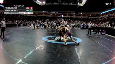 4A 152 lbs Quarterfinal - Stephan Ulibarri, Belen vs Zach Sanders, Aztec