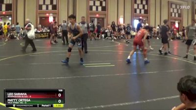 108 lbs Quarterfinals (8 Team) - Leo Saravia, Headhunters Black vs Matty Ortega, Yale Street WC