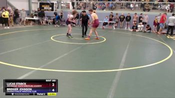 150 lbs Quarterfinal - Lucas Starck, Anchorage Youth Wrestling Academy vs Bridger Johnson, Chugach Eagles Wrestling Club