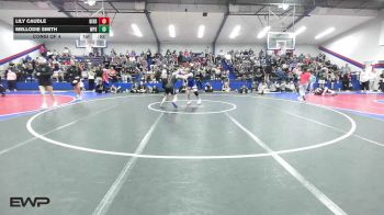 110 lbs Consi Of 4 - Lily Caudle, Bixby JH Girls vs Mellodie Smith, Wilburton Schools