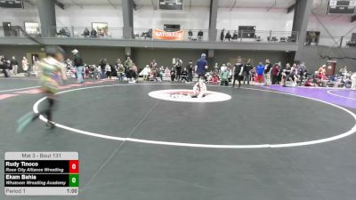 49 lbs Cons. Sub-semis - Rudy Tinoco, Rose City Alliance Wrestling vs Ekam Bahia, Whatcom Wrestling Academy
