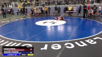 150 lbs Cons. Round 2 - Lucas Starck, Anchorage Youth Wrestling Academy vs Bridger Johnson, Chugach Eagles Wrestling Club