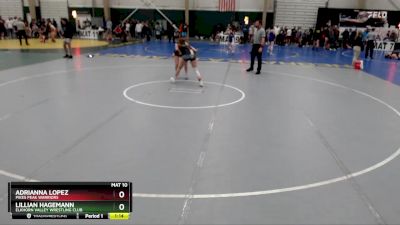 133-139 lbs Semifinal - Adrianna Lopez, Pikes Peak Warriors vs Lillian Hagemann, Elkhorn Valley Wrestling Club