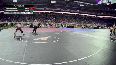 D1-138 lbs 3rd Place Match - Easton Culver, Hartland HS vs Josh Vasquez, Grandville HS