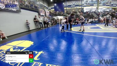 52 lbs Semifinal - Creed Long, Marlow Outlaws vs Nolan Elwell, Mustang Bronco Wrestling Club