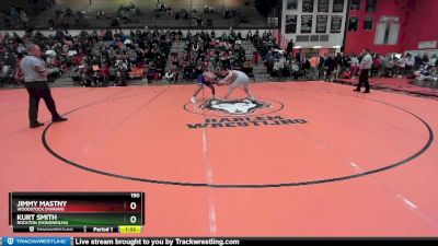 190 lbs Semifinal - Jimmy Mastny, Woodstock (MARIAN) vs Kurt Smith, Rockton (HONONEGAH)