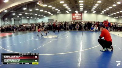 49 lbs 3rd Place Match - Ronan Marchinetti, Legend Wrestling Club vs Weston Brewer, Virginia Team Predators