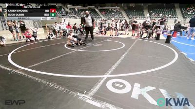 70 lbs Rr Rnd 2 - Kasen Shouse, Oklahoma Strong-Blue 9U vs Huck Olsen, MOJO Mulisha 9U