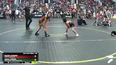 68 lbs Cons. Round 4 - Olivia Chavez, Gobles Youth WC vs Emma Wiggs, Menominee Youth Wrestling