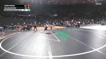 4A/3A/2A/1A Girls 115 Cons. Semi - Hadee Keegan, Culver Girls vs Delanie Burton, North Valley Girls