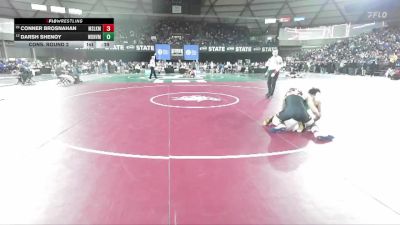 Boys 4A 157 lbs Cons. Round 2 - Conner Brosnahan, Moses Lake vs Darsh Shenoy, Woodinville