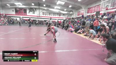 75 lbs Round 1 - Brody Albert, Carrollton Youth Wrestling vs Messiah Williams, Odessa Youth Wrestling