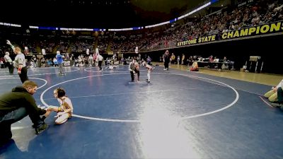 63 lbs Round Of 32 - Saylor Harris, Connellsville vs Quinley Peterson, Titusville