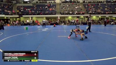 65 lbs Quarterfinal - Mitchell Christensen, Heartland Wrestling Academy vs Mason Thome, Immortal Athletics WC