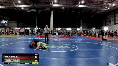 120 lbs Semis & 1st Wb (8 Team) - Mac Johnson, RALEIGH AREA WRESTLING vs Timothy McLean, HEADHUNTERS - GREEN