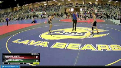 106 lbs Semifinal - Garrett White, Illinois Valley Youth Wrestlin vs Madden Sandoval, COWA