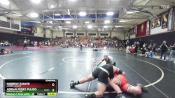 184 lbs Semifinal - Adrian Perez Pulido, Modesto College vs Andrew Zarate, Lassen College