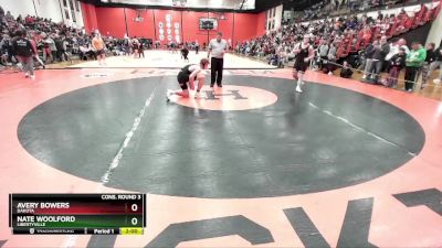 215 lbs Cons. Round 3 - Nate Woolford, LIBERTYVILLE vs Avery Bowers, DAKOTA