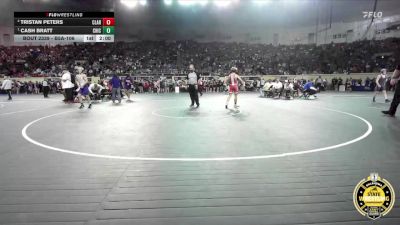 B5A-106 lbs Semifinal - Cash Bratt, Chickasha/Verden vs Tristan Peters, Claremore