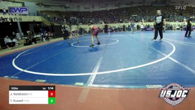 110 lbs Quarterfinal - Joseph Noteboom, Bison Takedown Club vs Tobin Russell, Texas Select Wrestling