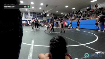 52 lbs Consi Of 8 #2 - Avelino Juarez, Clinton Youth Wrestling vs Colt Williams, Harrah Little League Wrestling