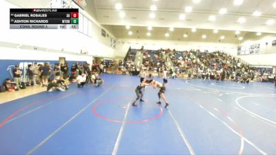 132 lbs Cons. Round 3 - Ashton Richards, Mantanona Training Center MTC vs Gabriel Rosales, Sunny Hills