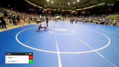 110 lbs Quarterfinal - Francis Lane Pippin, Wagoner Takedown Club vs Lawson Lonsdale, Berryhill Wrestling Club