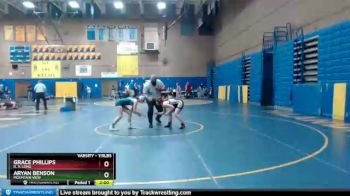 115 lbs Quarterfinal - Aryan Benson, Mountain View vs Grace Phillips, R. A. Long