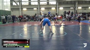 197 lbs Quarterfinal - Darby McLaughlin, Western New England University vs Anders Klass, Trinity College (Connecticut)